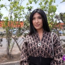 Sofia Cavero, peruana pillada en las calles de Trujillo